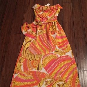 Banana Republic Trina Turk 100% Silk Maxi Dress